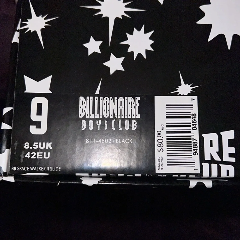 BILLIONAIRE BOYS CLUB SLIDES / Men’s size 9 - Picture 7 of 7